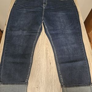 Dark Blue Ankle Jeans for Women